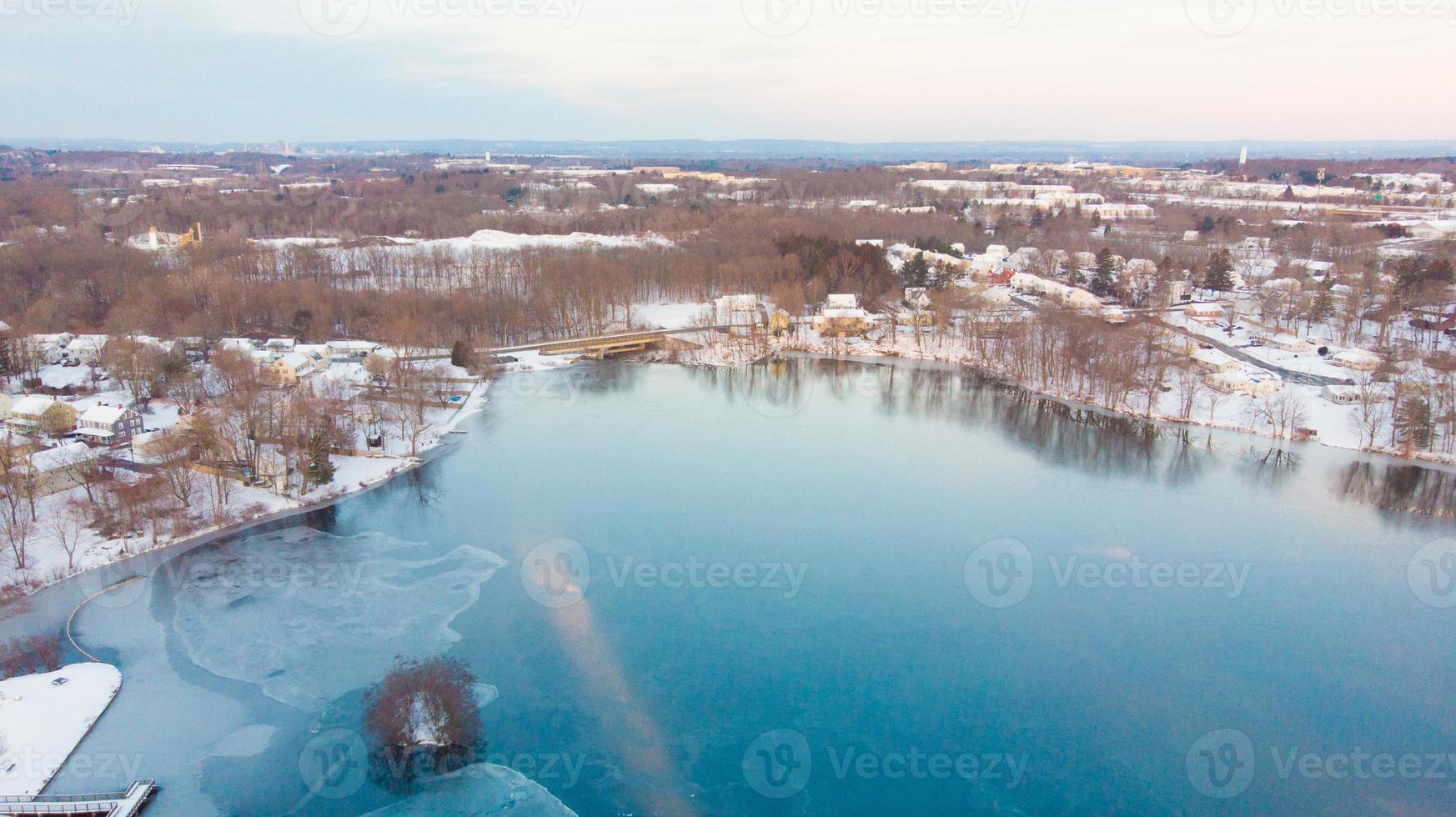 Pleasant view of the Union Pond during Sunrise photo