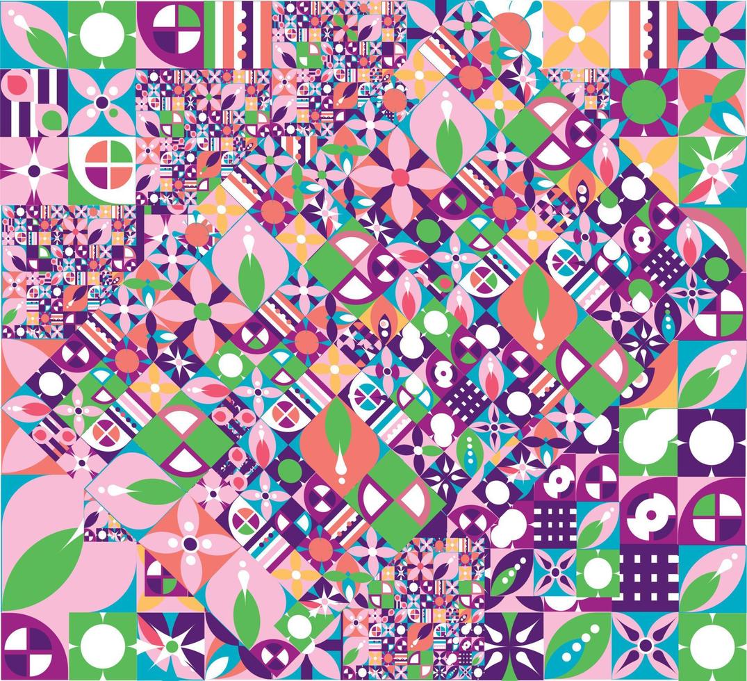 patrón collage mosaico vector