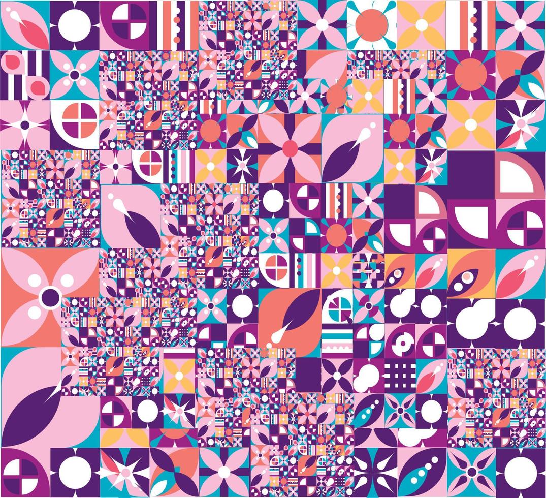 patrón collage mosaico vector