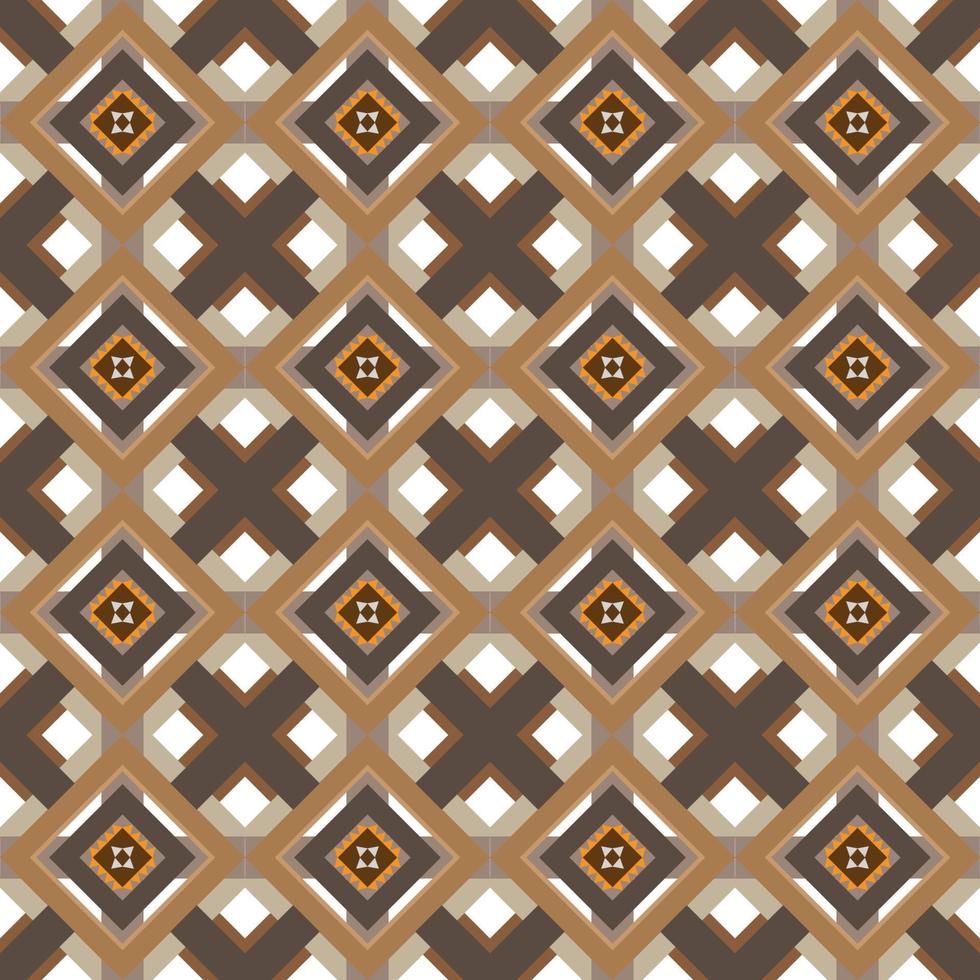 Fondo de patrón de ikat tribal de tela étnica sin costuras, patrón de tela de moda de ornamento abstracto, patrón de mosaico étnico vector