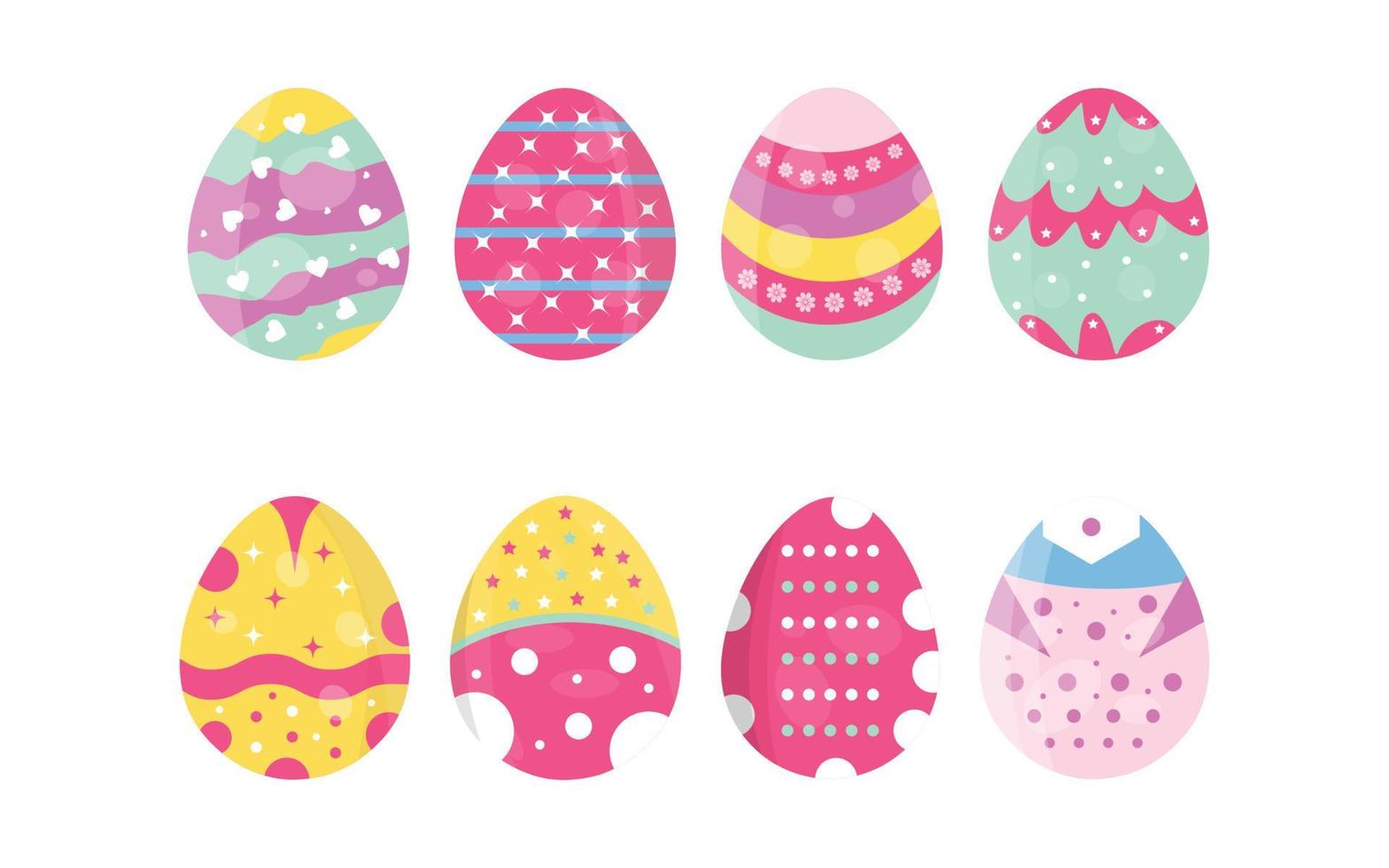 huevos de pascua, diseño de ilustraciones vectoriales vector