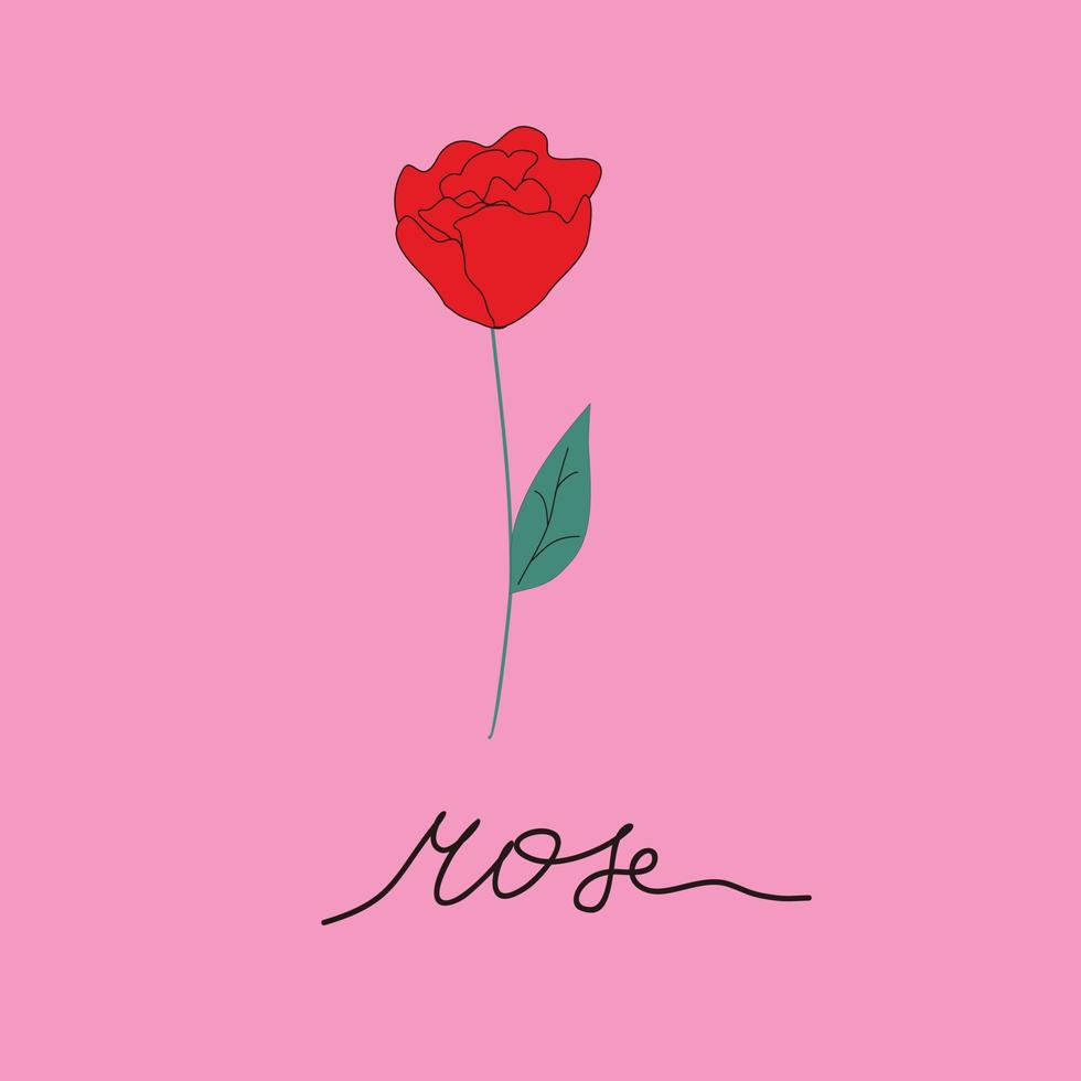 hermosa ilustración rosa flores fondo vector