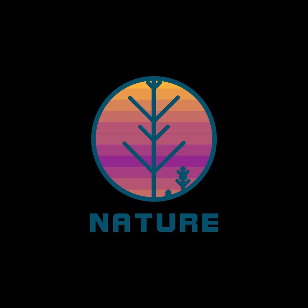 natural tree logo vector