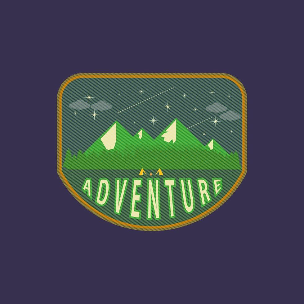 el logotipo de aventura se puede utilizar para una empresa de camping u otros vector