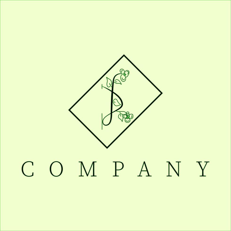 Letter JD flower logo vector