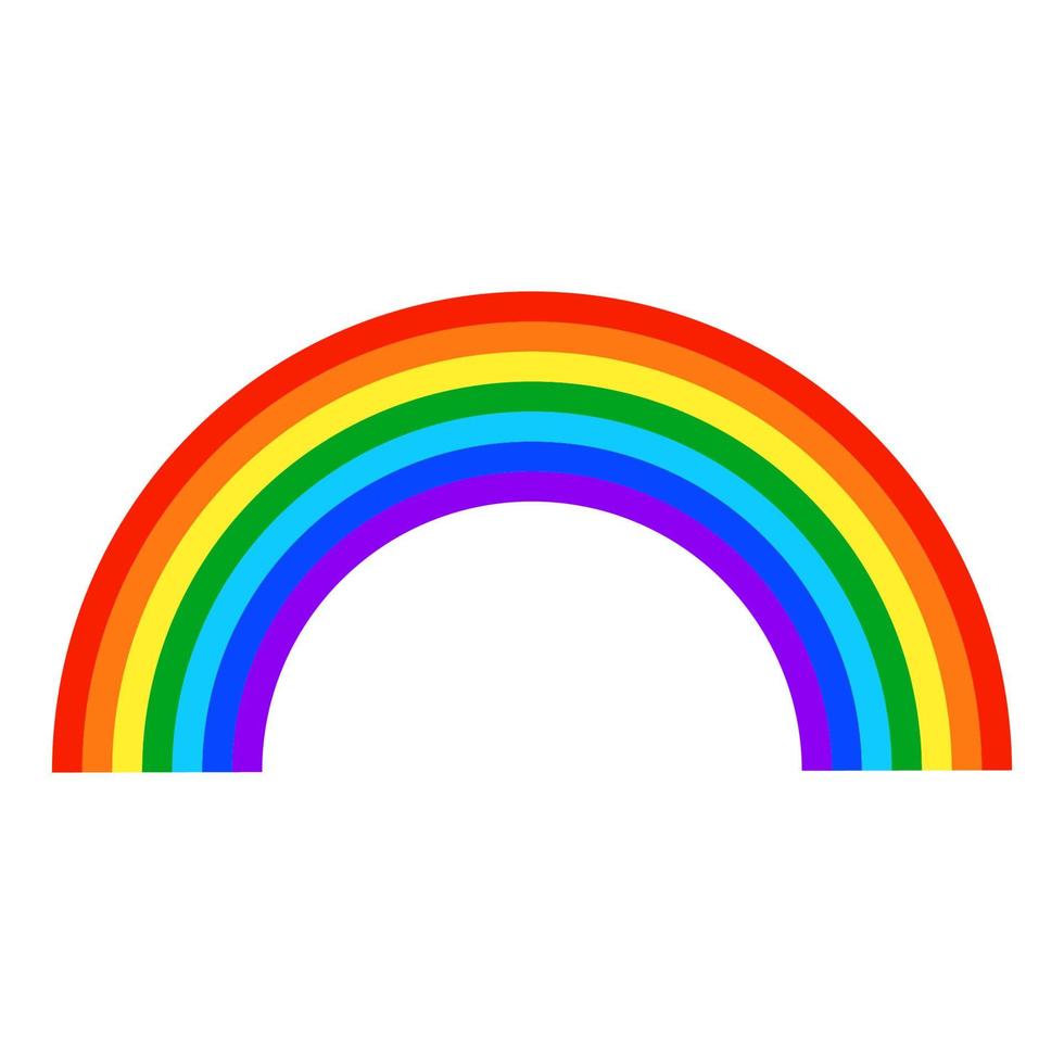 arco iris de dibujos animados en estilo plano aislado sobre fondo blanco.  6716433 Vector en Vecteezy