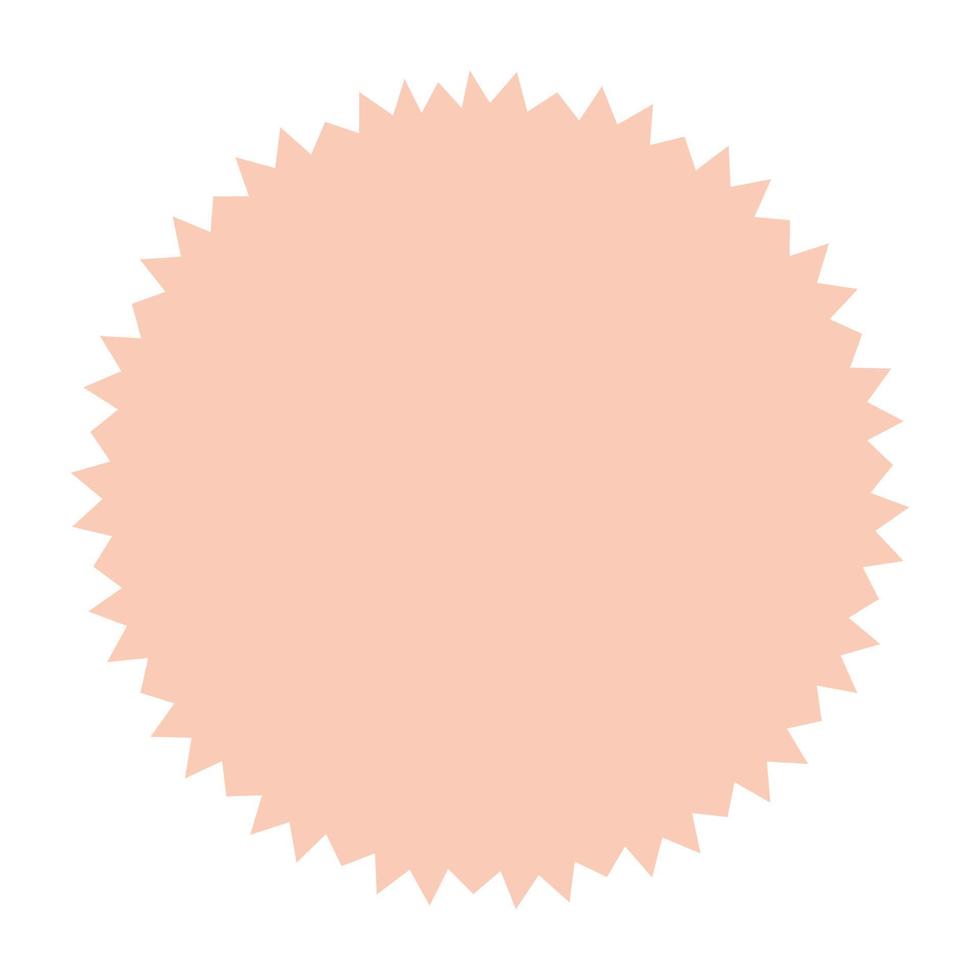 Starburst sticker. Sunburst badge, isolated on white star price label. Sharp corners. vector