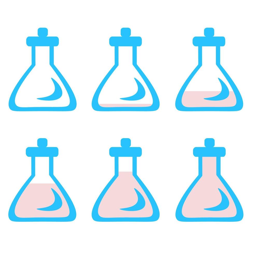 Test-tube set isolated on white background. vector