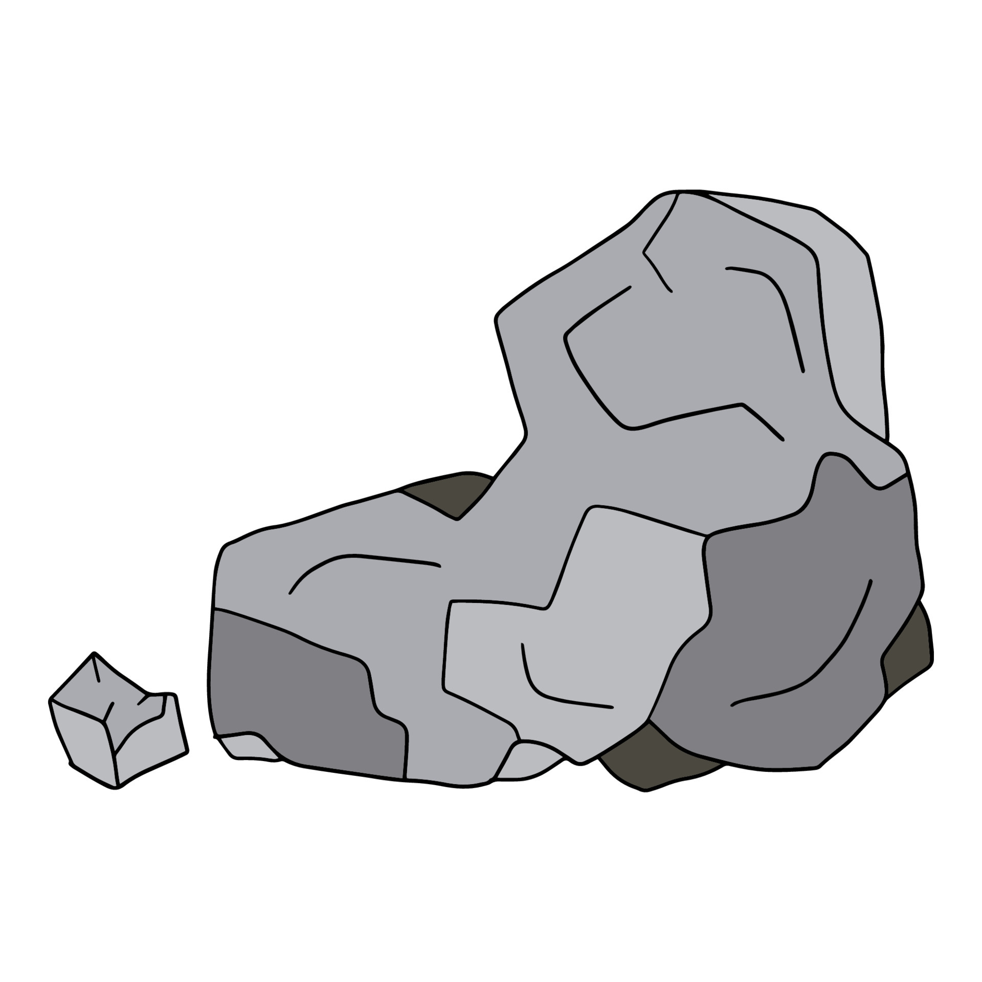 Cute cartoon doodle rock isolated on white background. Sketch of a stone. 6716758 Vector Art at Vecteezy Cute cartoon doodle rock isolated on white background. Sketch of a stone. 6716758 Vector Art at Vecteezy