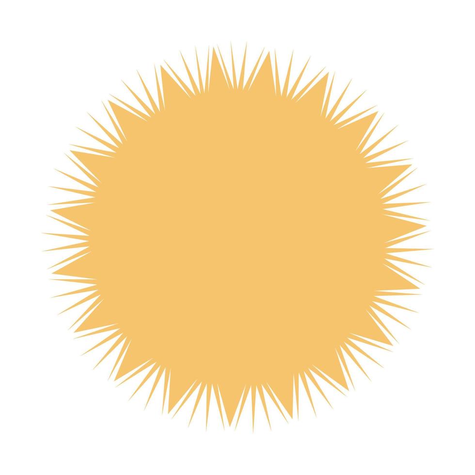 pegatina de estallido estelar. insignia de rayos de sol, aislada en la etiqueta de precio de estrella blanca. Esquinas filosas. vector