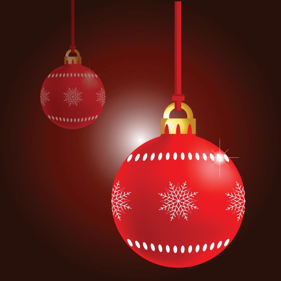 Red decorative ball for Christmas party vector