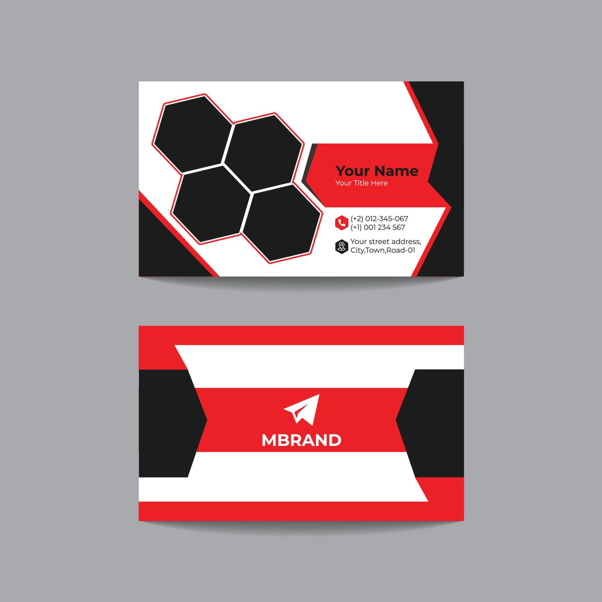 Restaurant business card free vector template for your business 6718450