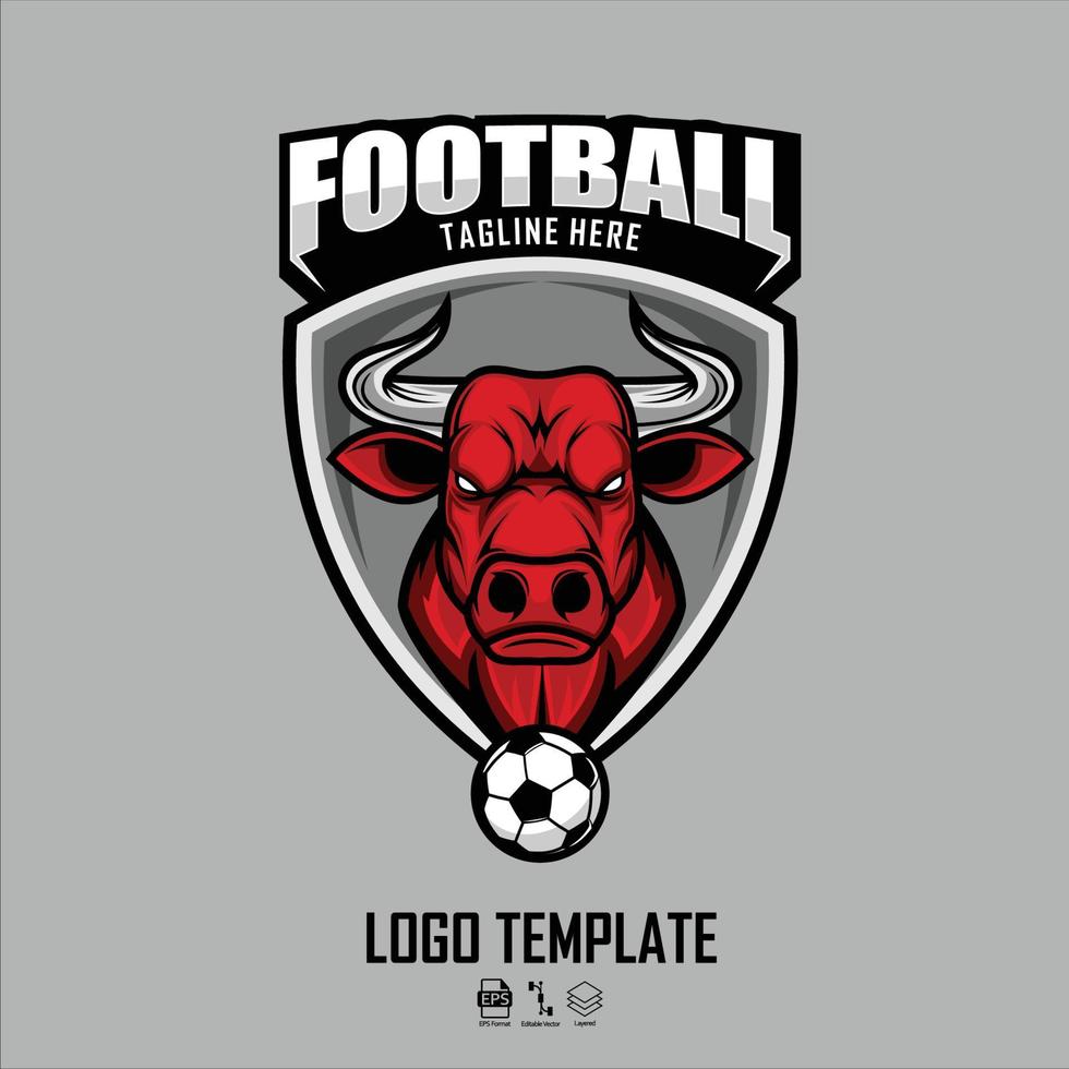 FOOTBALL LOGO TEMPLATE, READY FORMAT EPS 10.eps vector