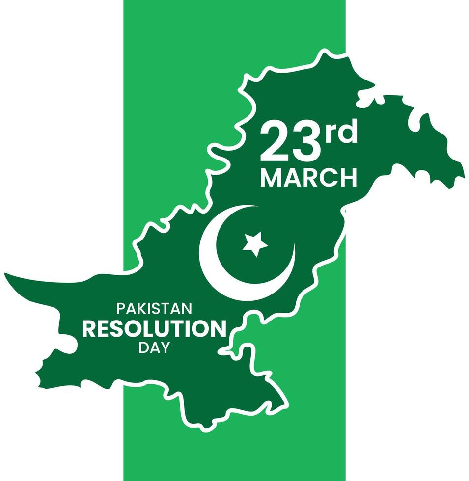 Pakistan Resolution Day Post free design vector