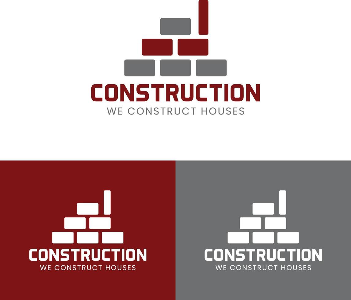 diseño libre de logotipo de construcción vector