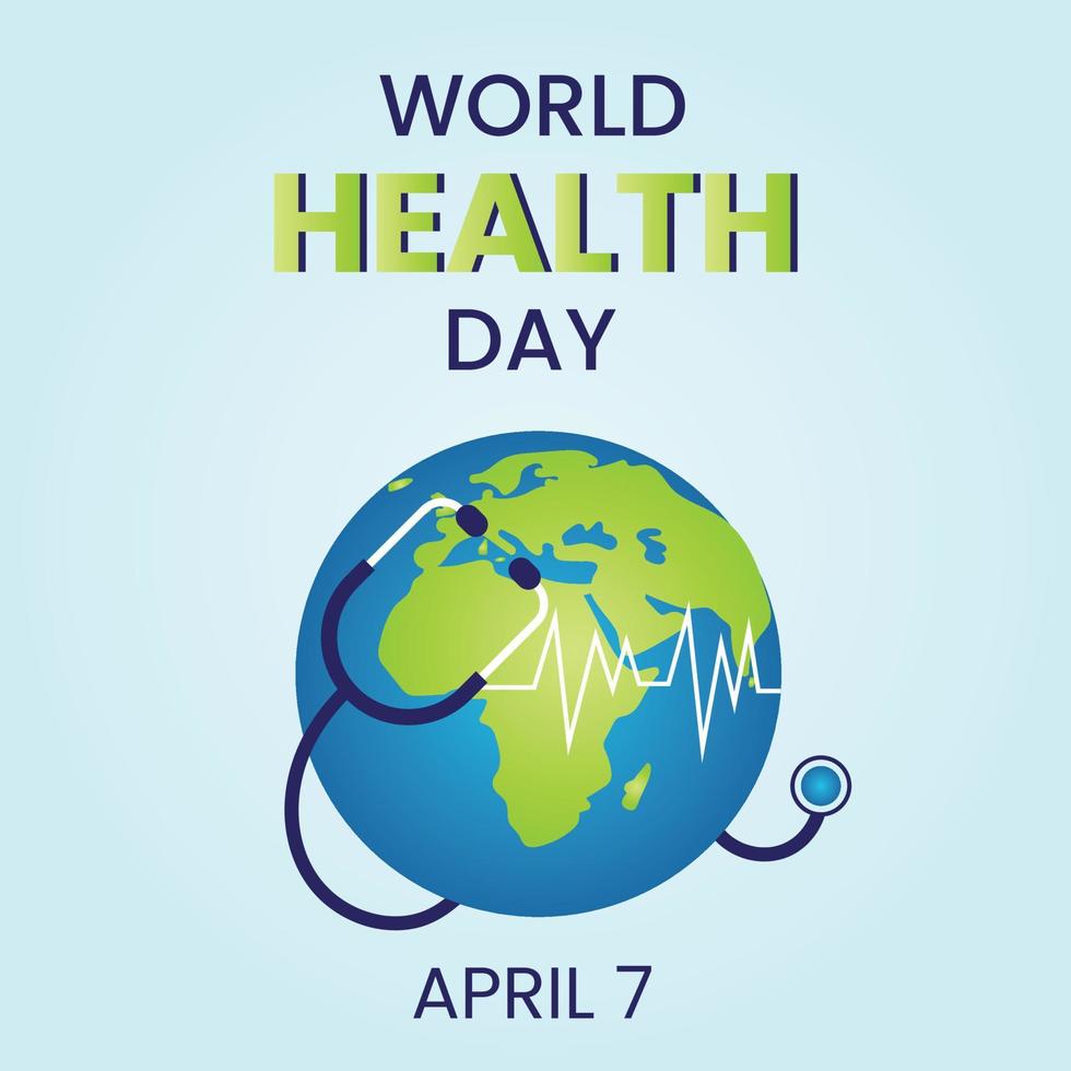 publicación en redes sociales del día mundial de la salud vector