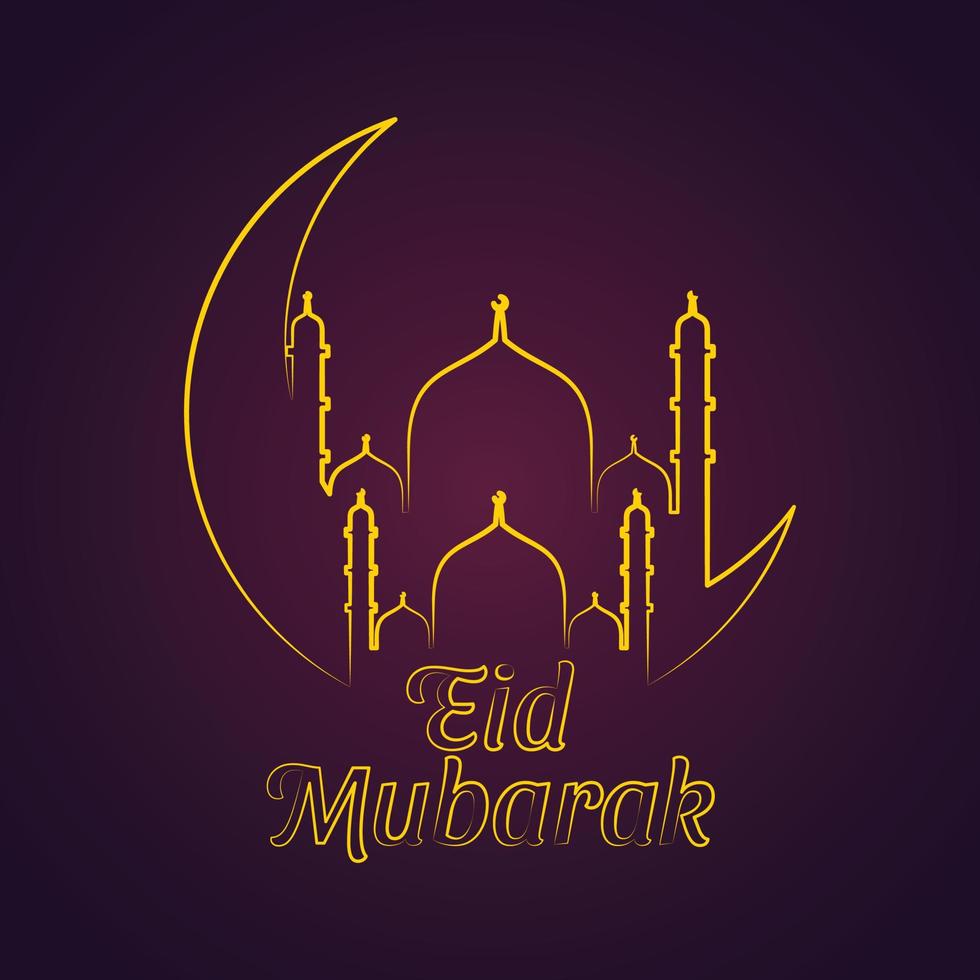 Eid Mubarak Post free vector