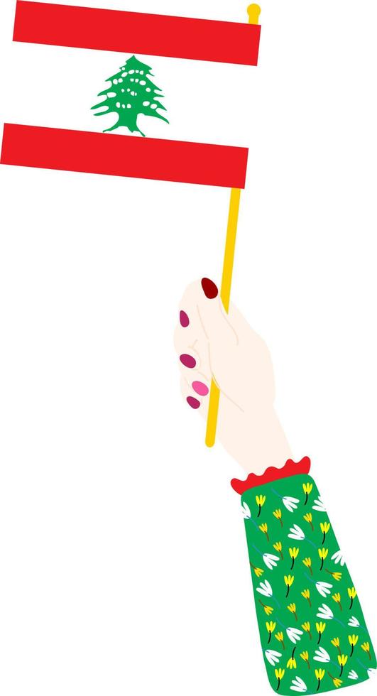 Flag Of Lebanese vector