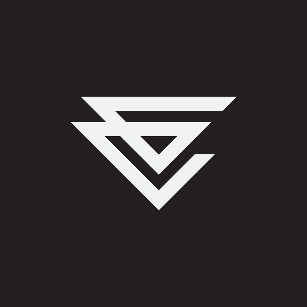 GE monogram design logo template. vector