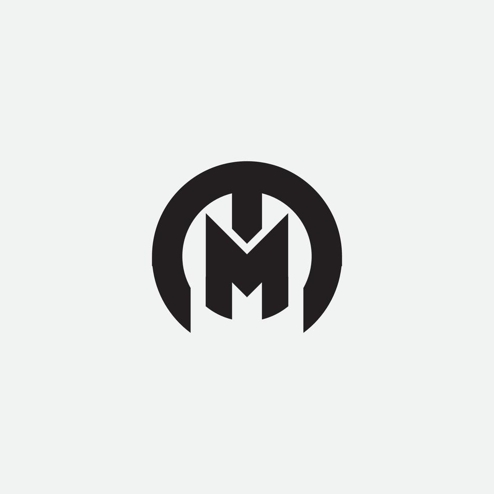 TM or MT monogram design logo template. vector