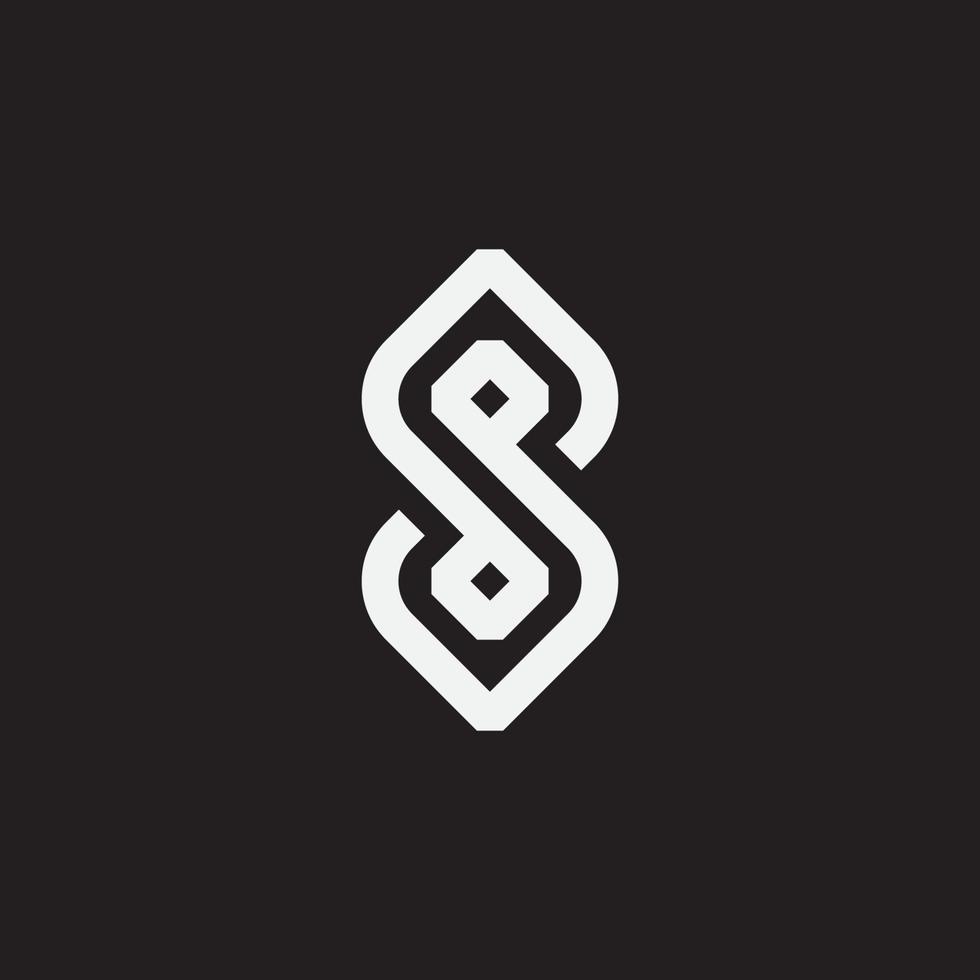 S or PDS PSD monogram design logo template. vector