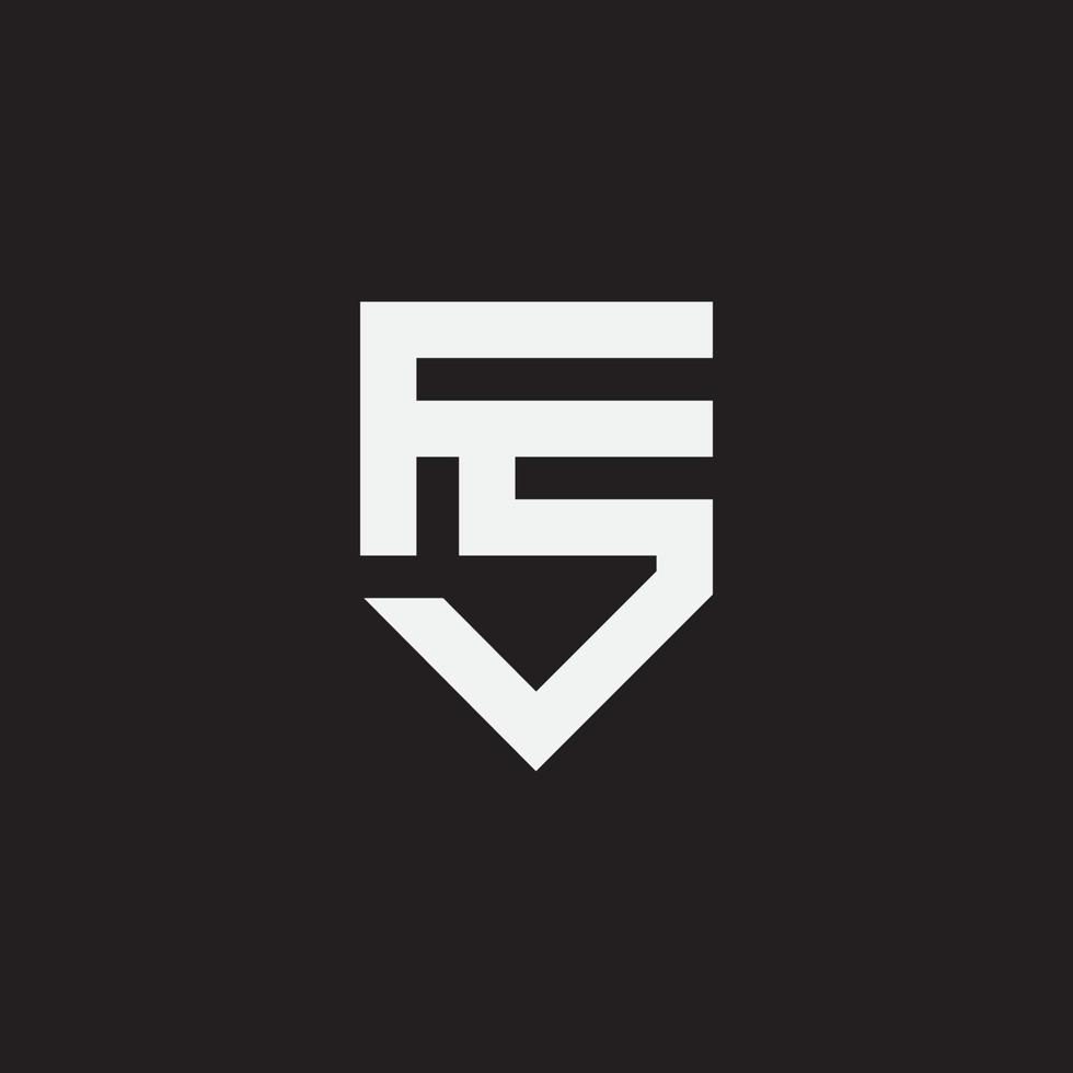 FS monogram design logo template. vector