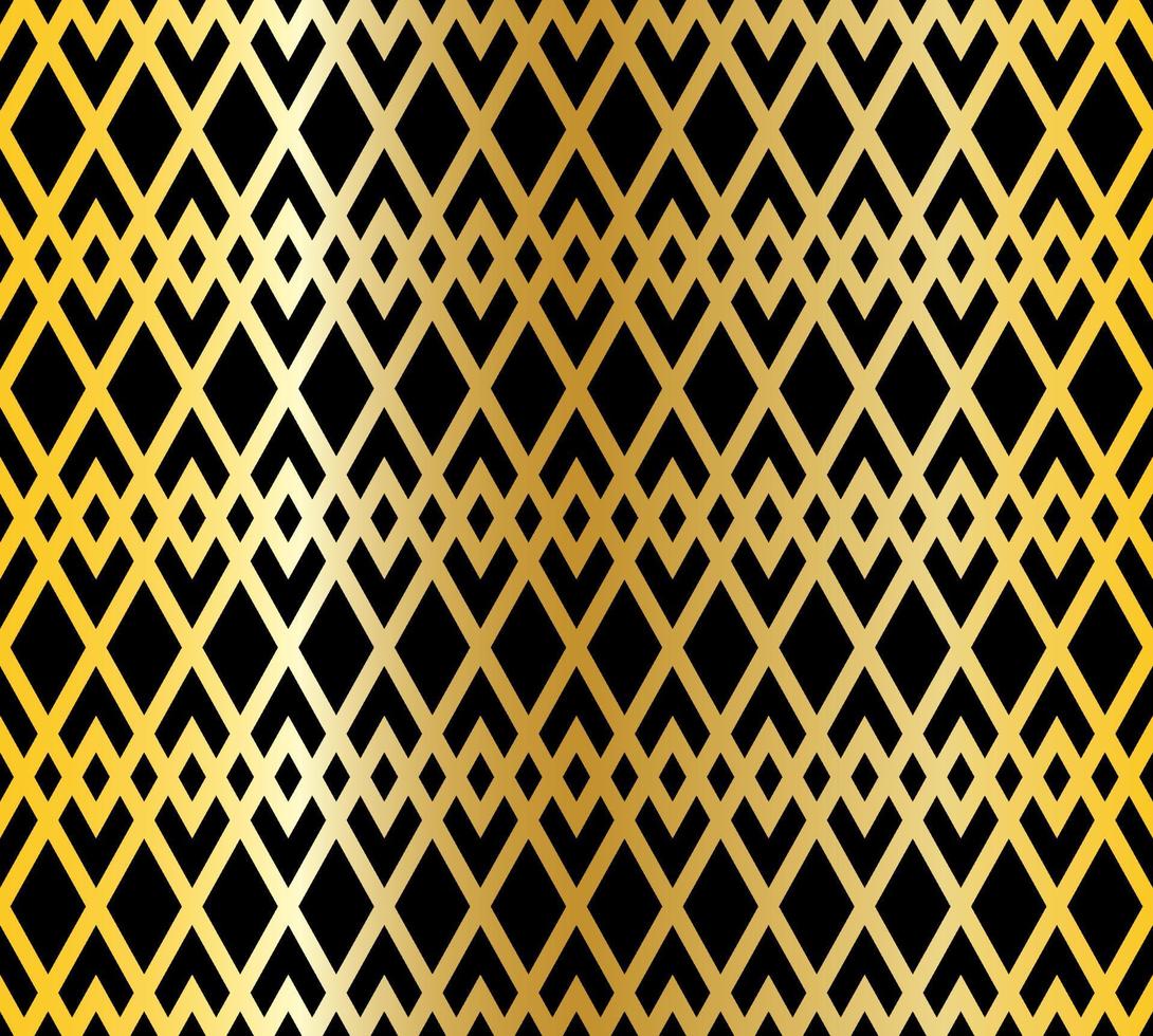 línea de patrón abstracto .seamless fondo negro y dorado. patrón de diseño estilo art deco. vector. vector