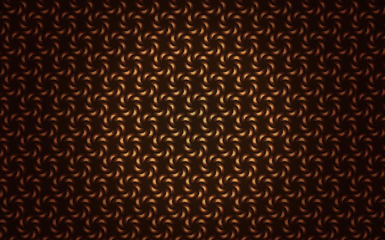 Abstract background texture. Black and brown carbon circle textured repeating pattern. Metallic chain pattern. Iron metal chain. vector