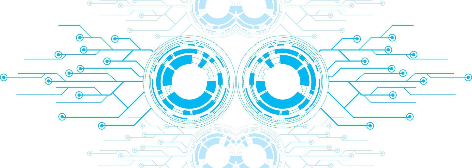 blue Circuit board, high computer color background vector