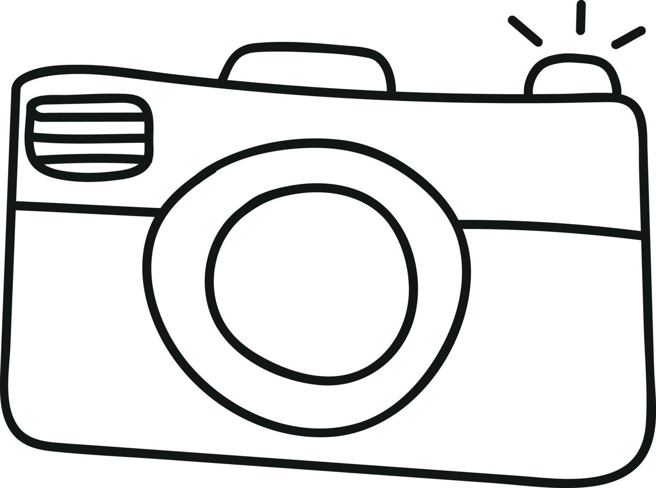 Camera for Photos in Doodle Style vector