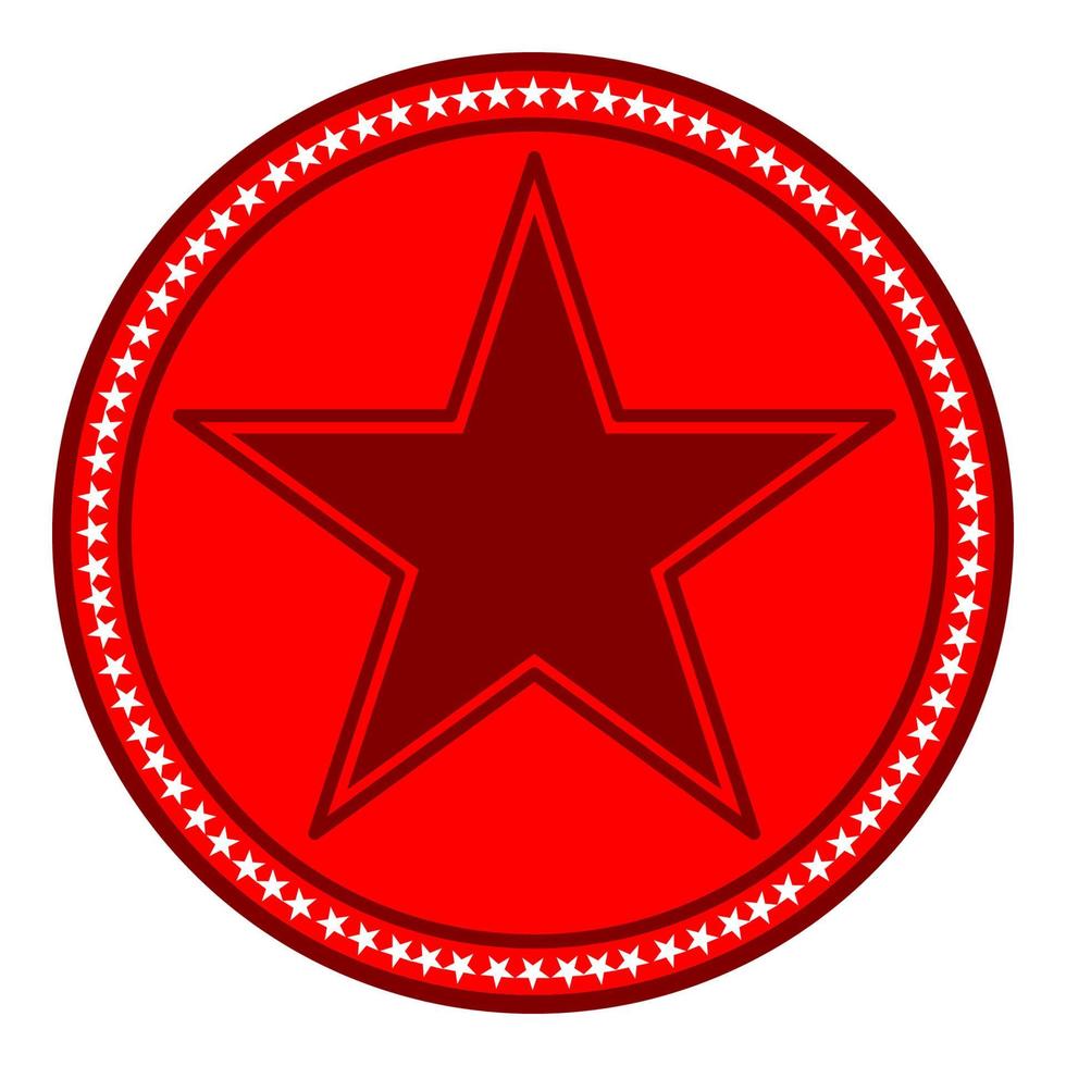 Stars circle emblem flat isolated white background vector