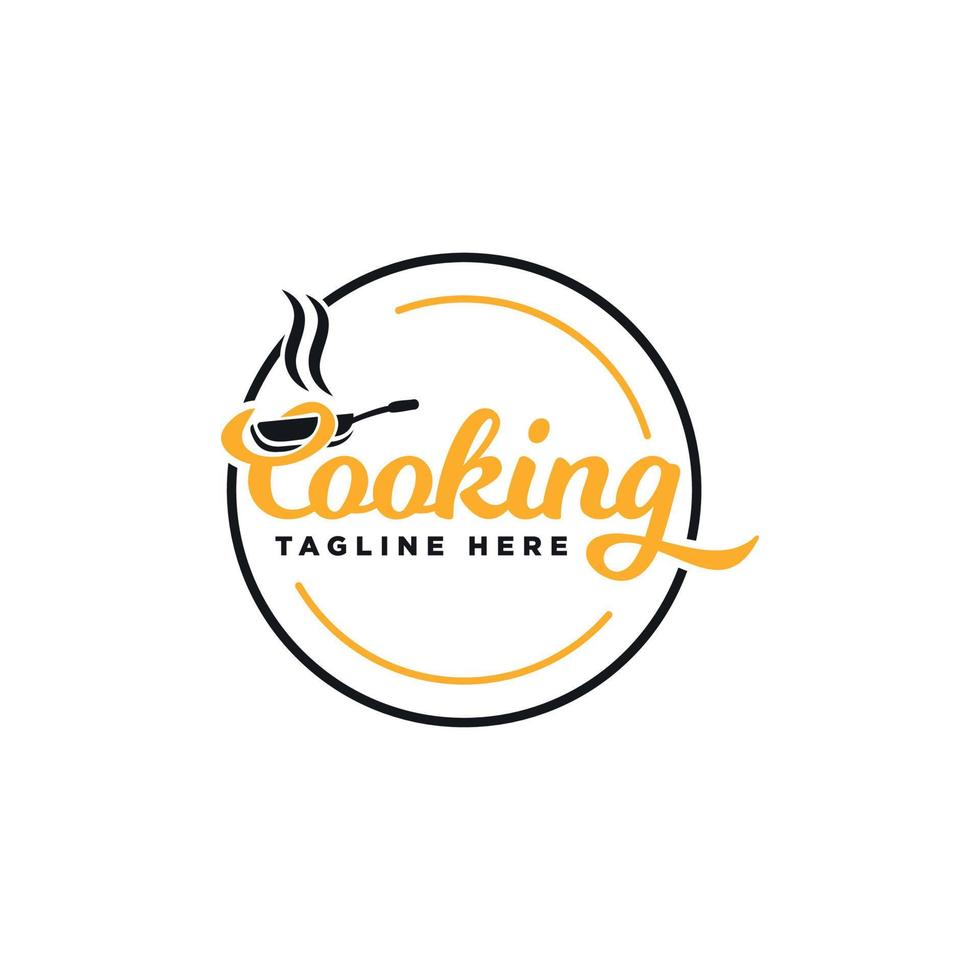 plantilla de diseño de logotipo de emblema de cocina vector