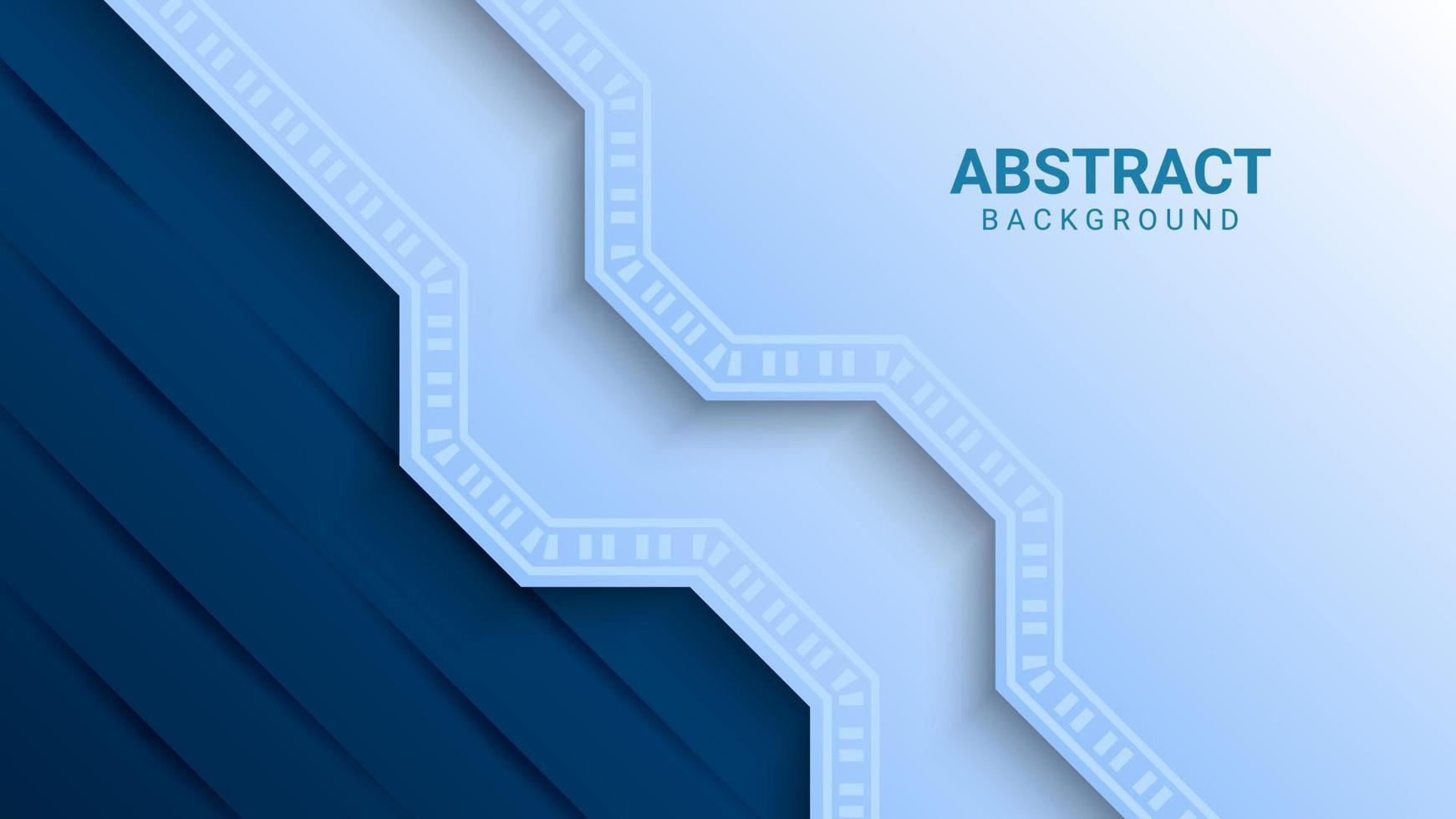 blue abstract background in paper cut style vector