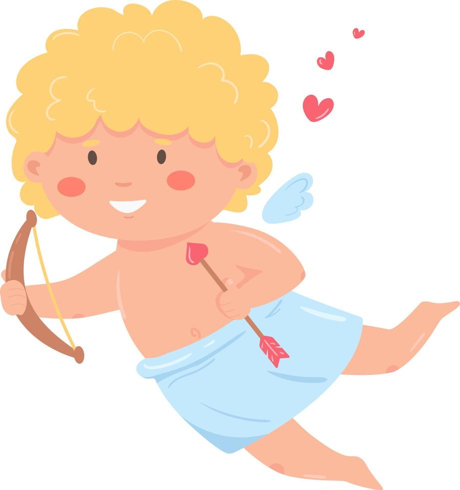 cupido con flecha vector