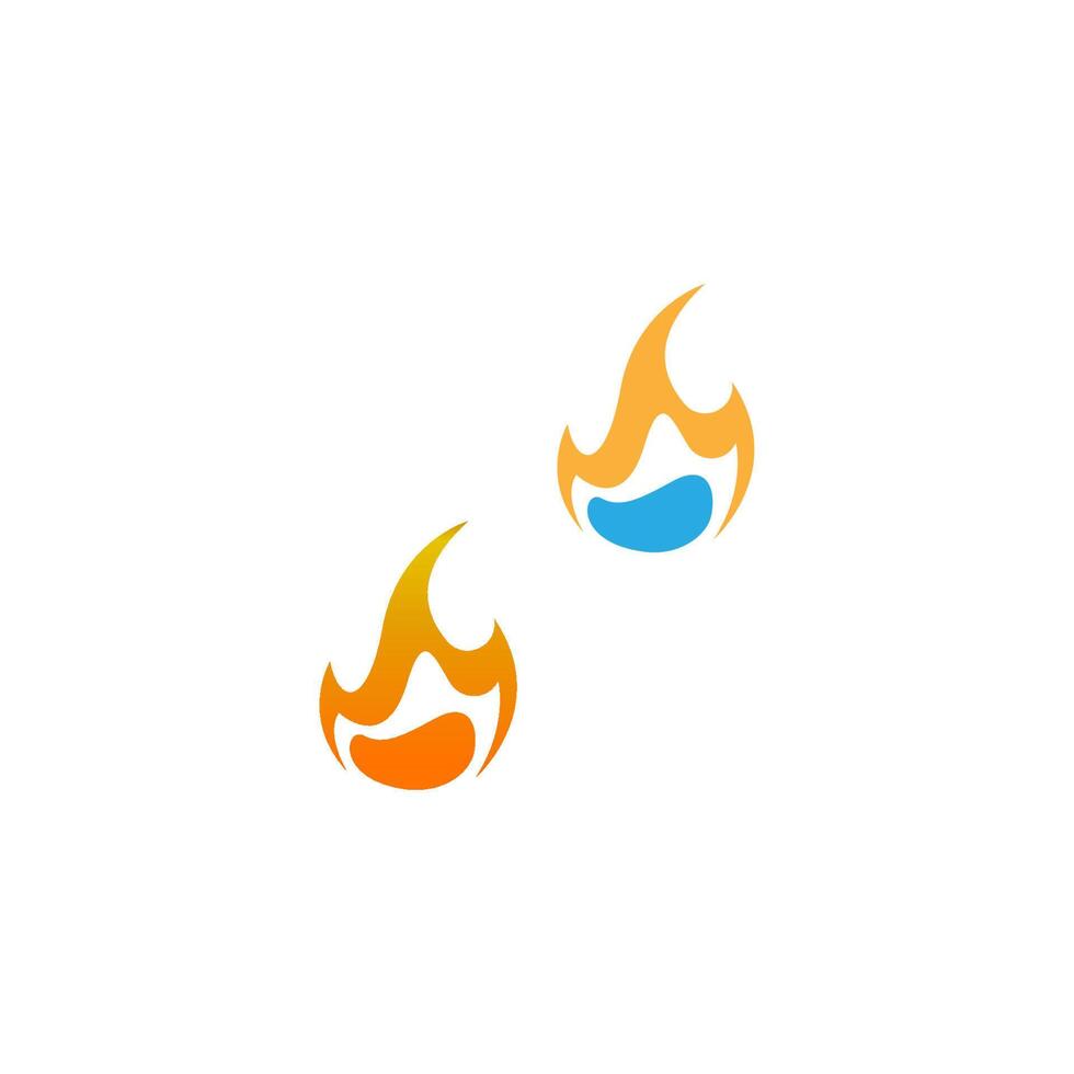 Flame, fire icon logo design vector template