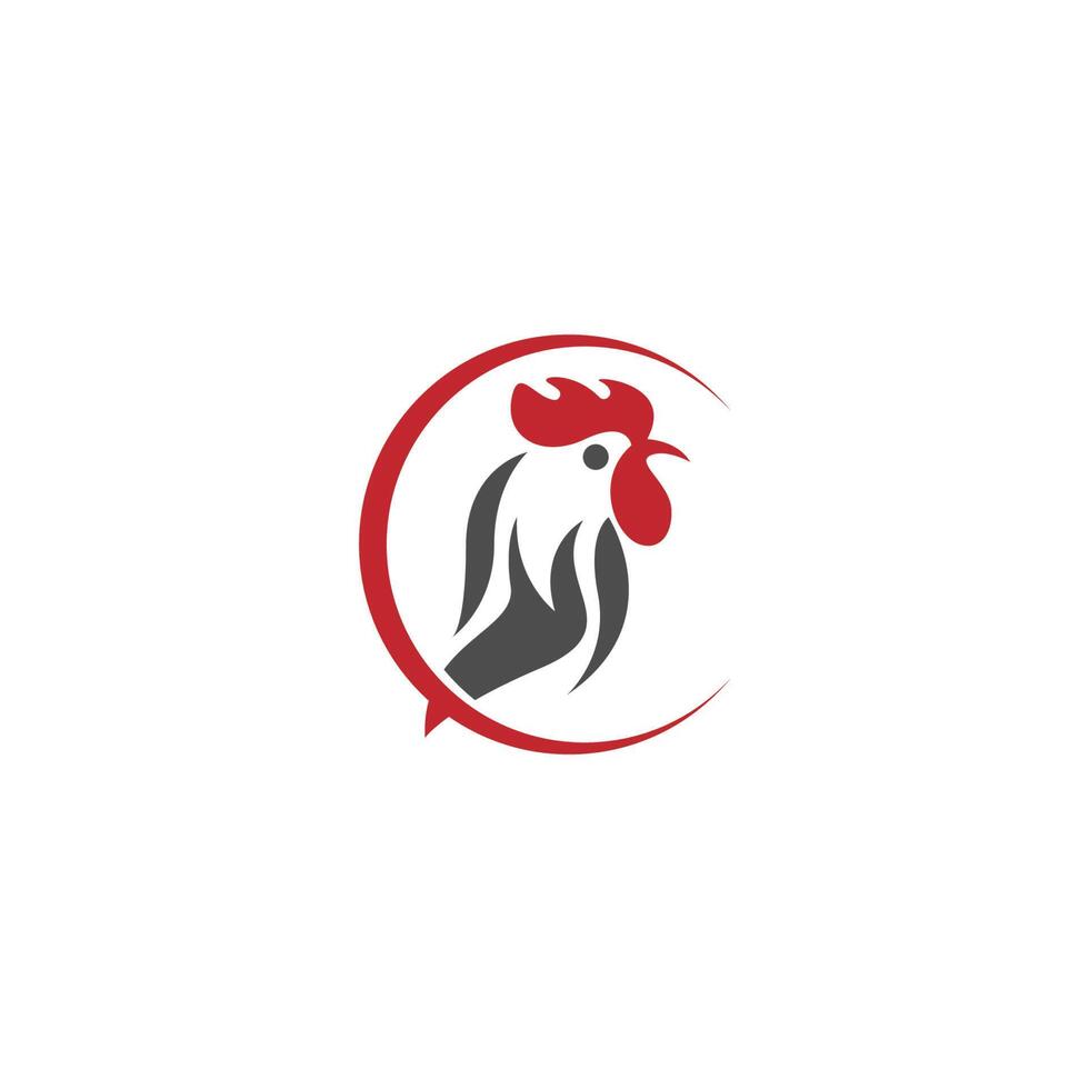 vector de plantilla de diseño de icono de logotipo de gallo