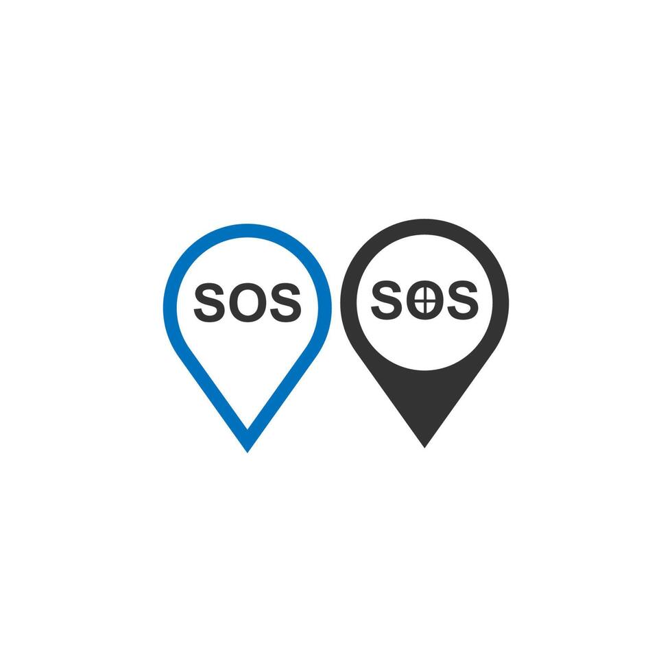 SOS symbol icon design concept vector template