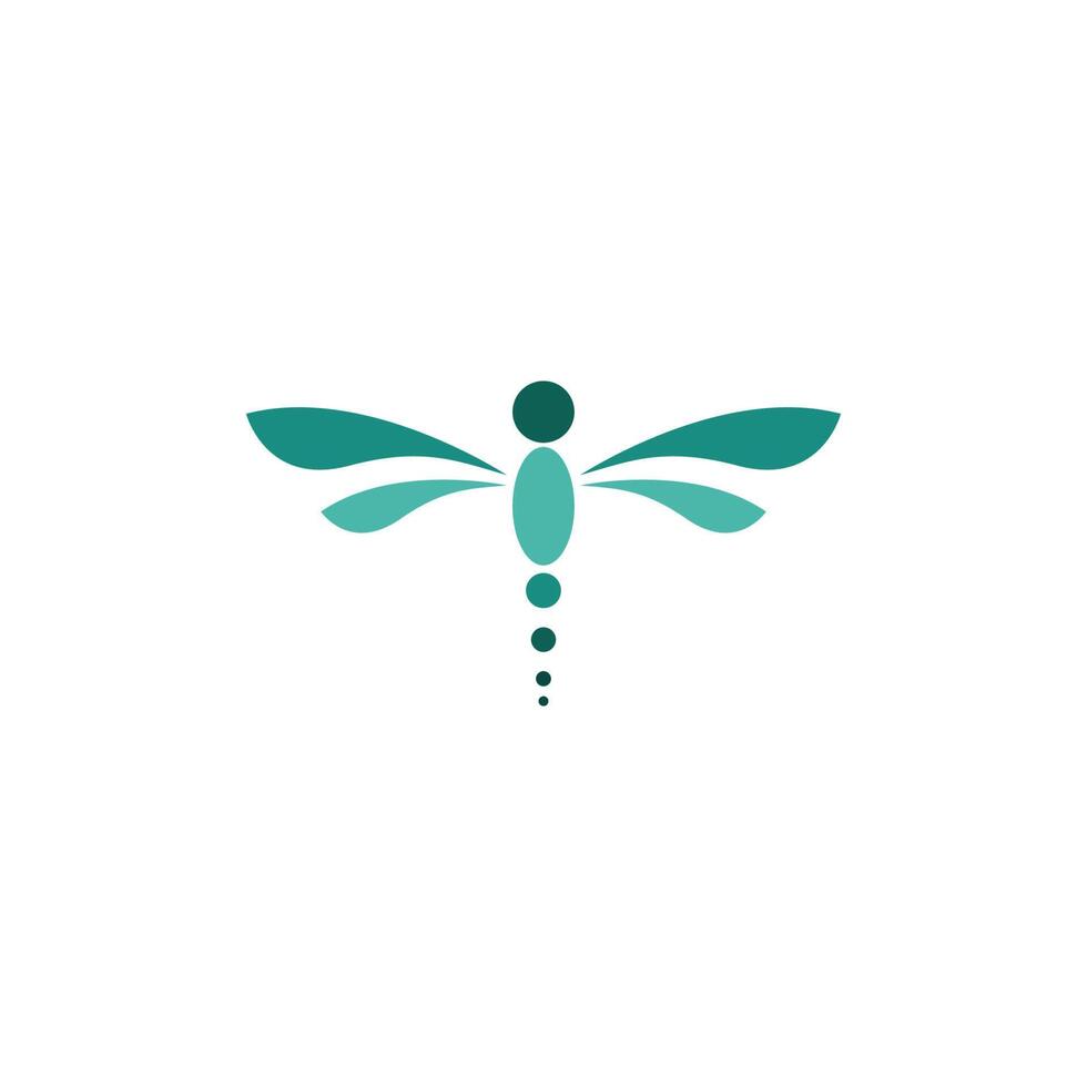 Dragonfly logo icon design concept template illustration vector