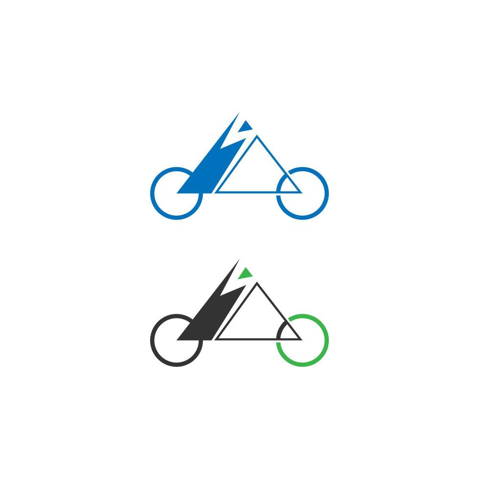 bicicleta. vector de diseño de logotipo de icono de bicicleta. plantilla de concepto de ciclismo