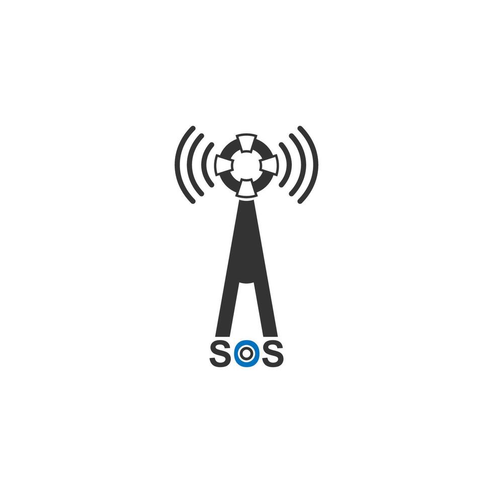 SOS symbol icon design concept vector template