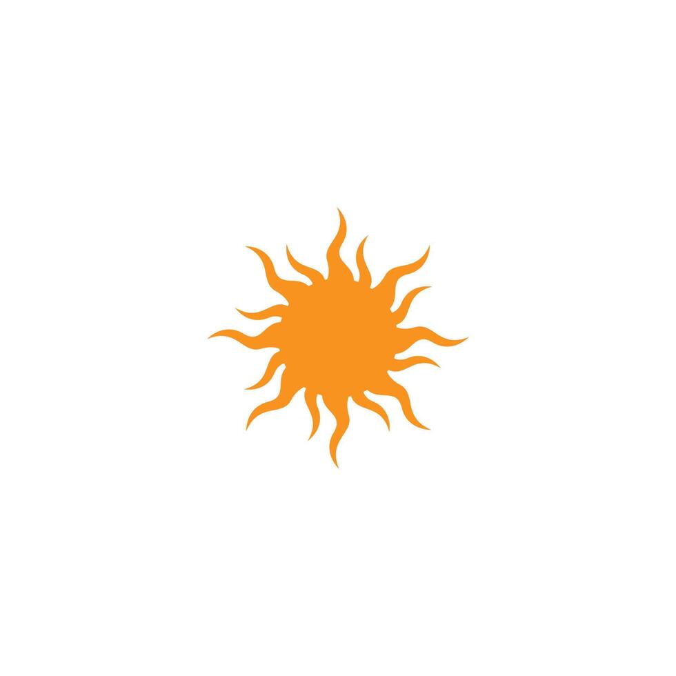 Sun logo icon flat design vector template
