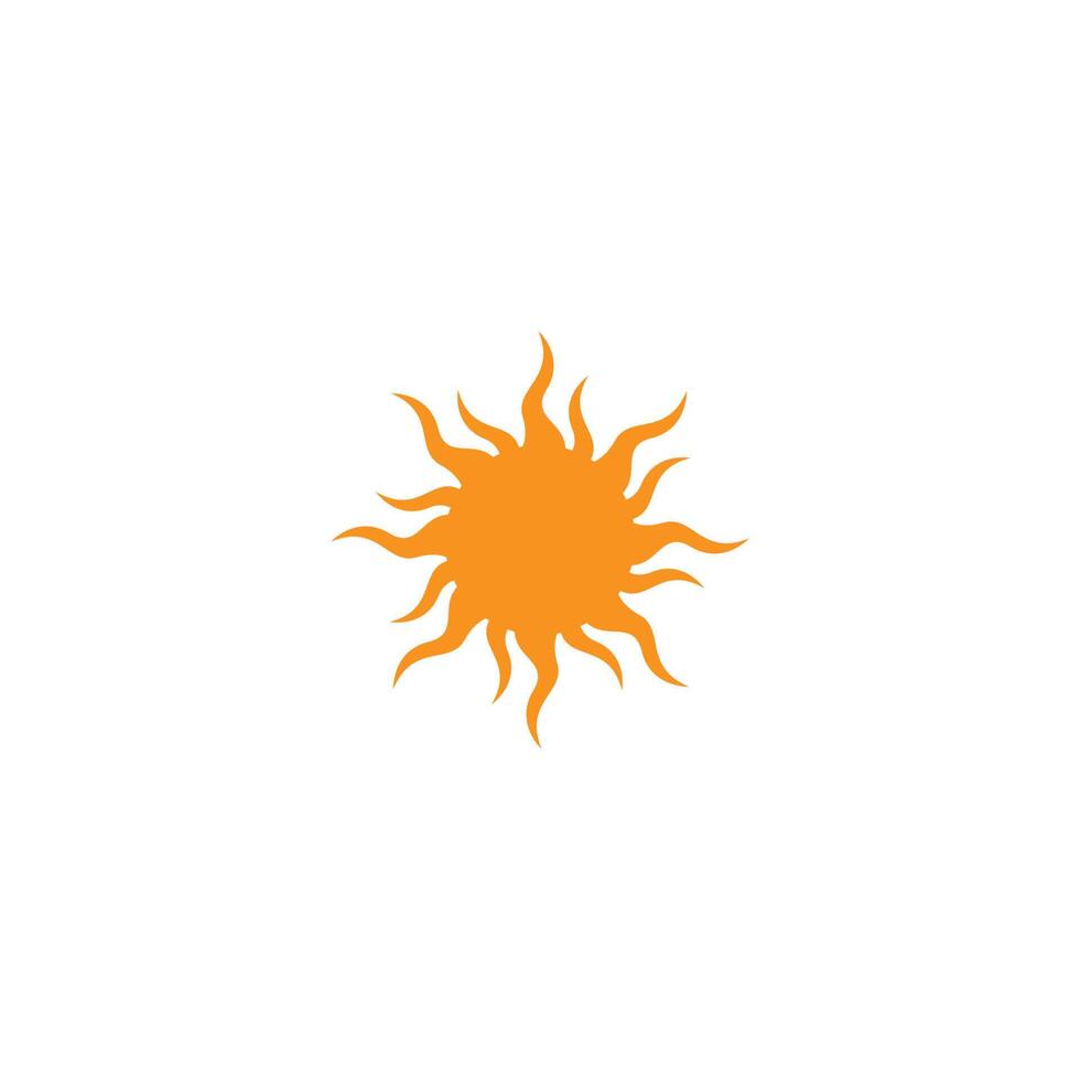 plantilla de vector de diseño plano de icono de logotipo de sol