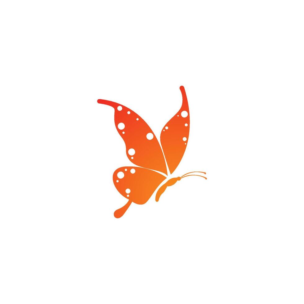 Ilustración de plantilla de concepto de diseño de logotipo de icono de mariposa vector