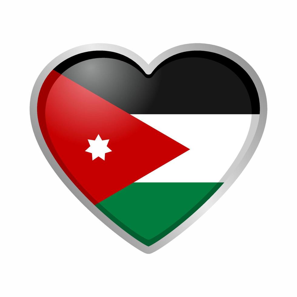 jordan heart flag sticker vector