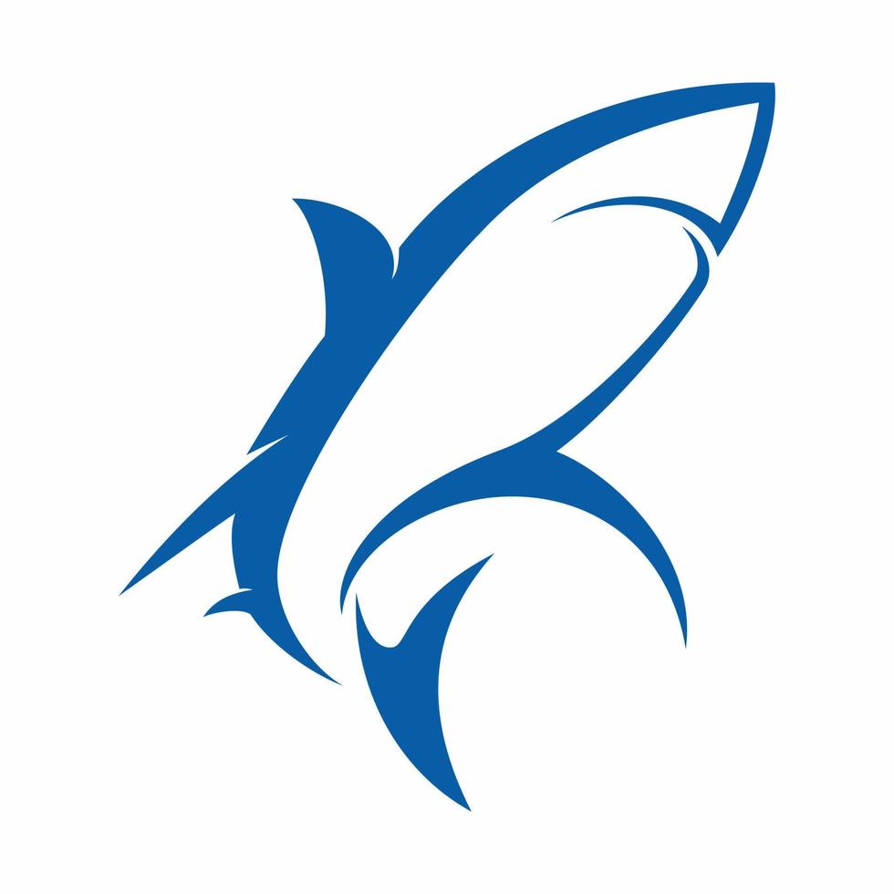 logotipo de vector de tiburón