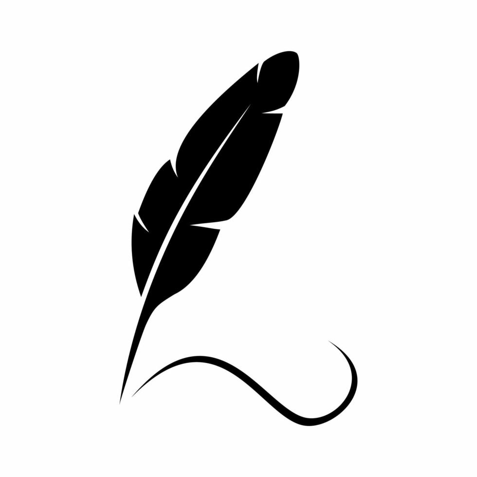 logotipo de icono de pluma vector