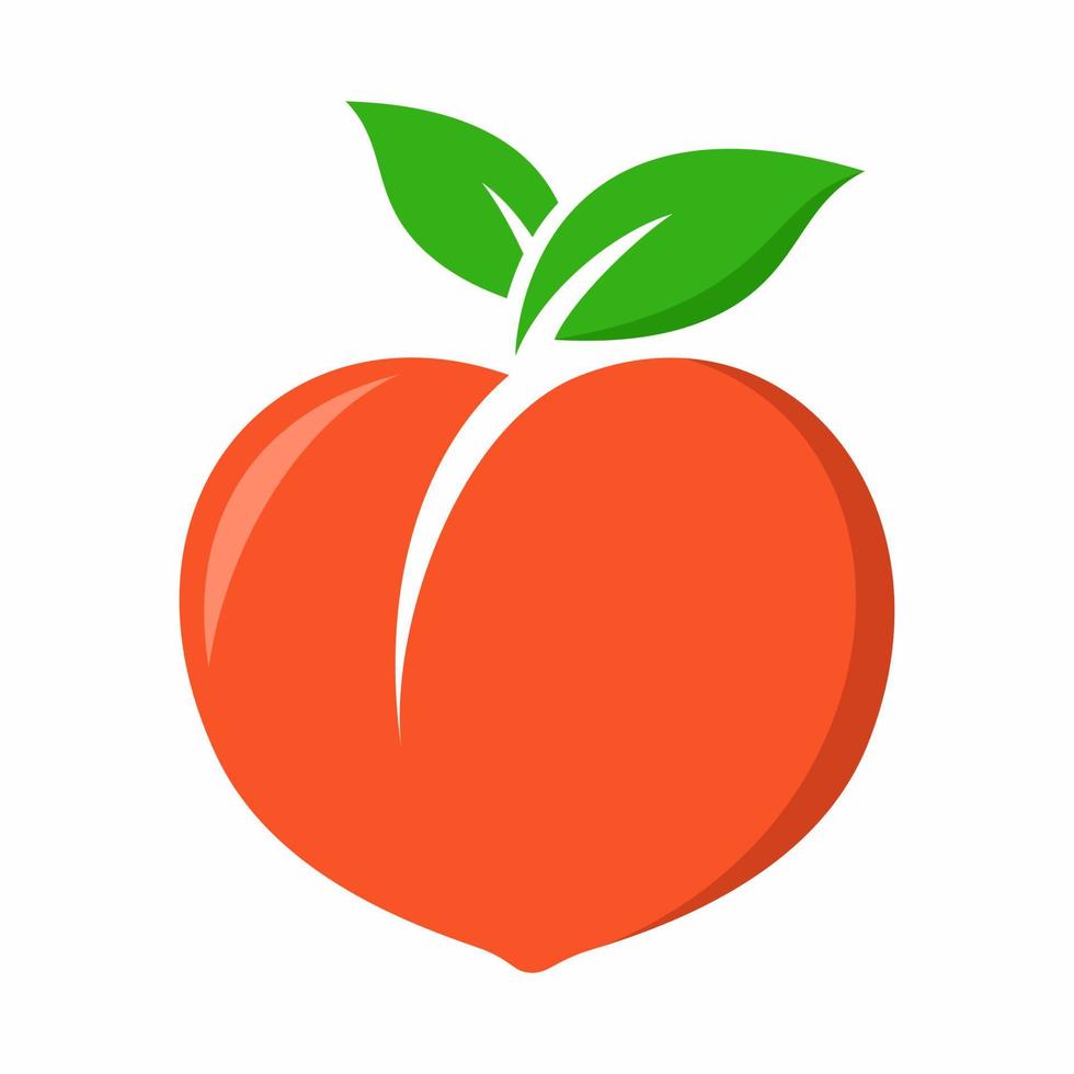 peach icon logo vector