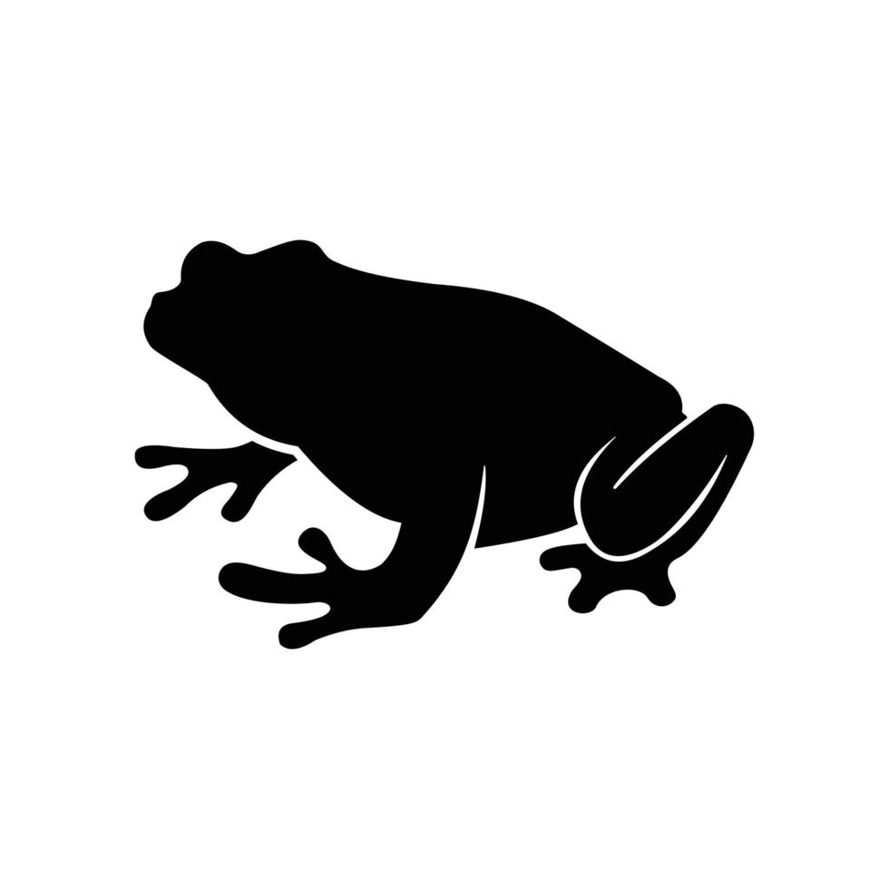 frog silhouette icon vector