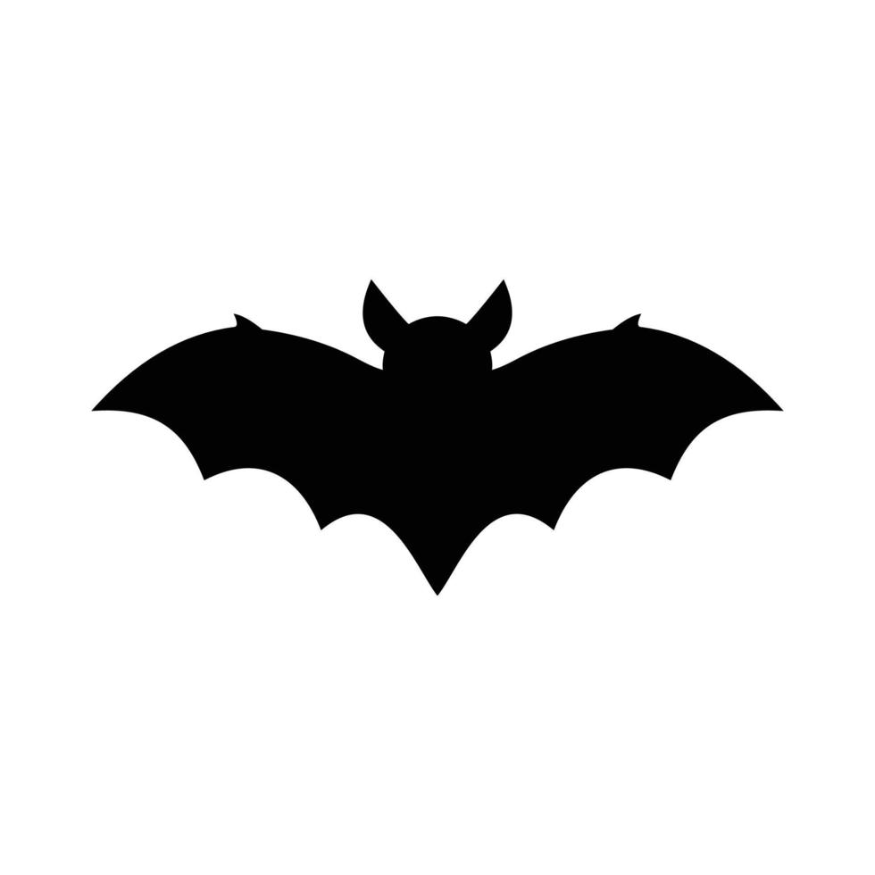 icono de silueta de murciélago vector
