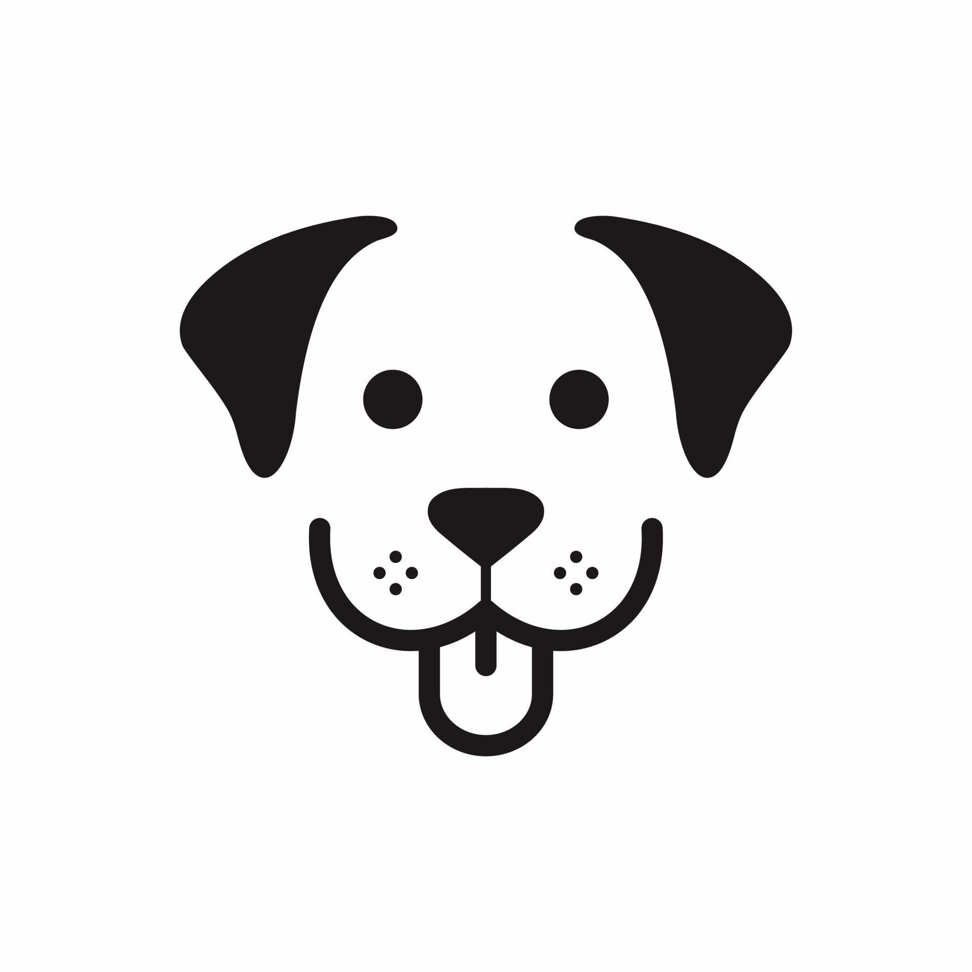 dog face logo 6720668 Vector Art at Vecteezy